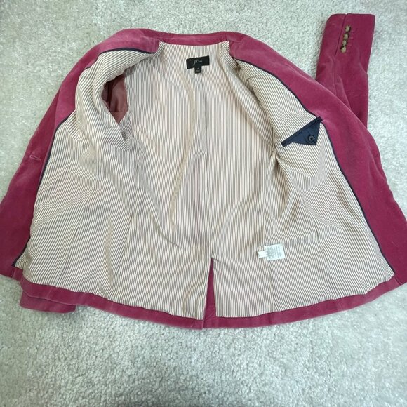 J Crew Parke Pink Velvet Blazer Jacket - Picture 9 of 14